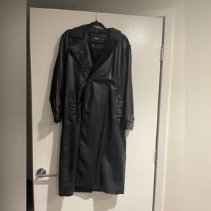 Zara leather trench coat